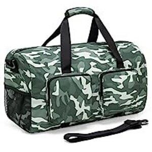 NEW! Lightweight Duffel Tote with Camo Design, Shoe Storage & Shoulder Strap